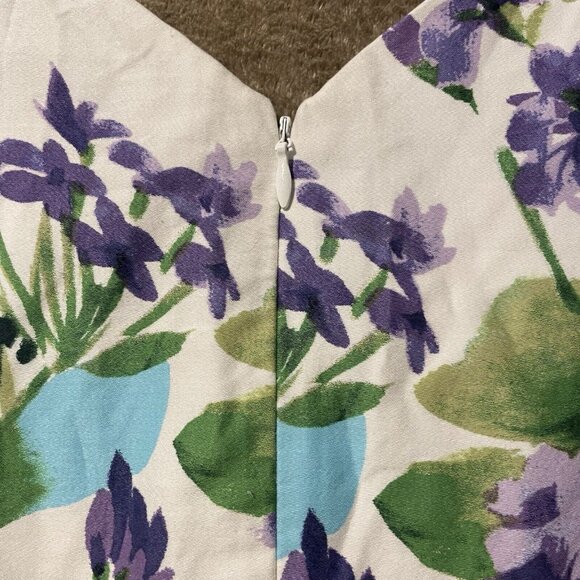 LAUREN RALPH LAUREN Dress Womens 14 Petite Floral Sleeveless Spring Summer Mid - Picture 4 of 9